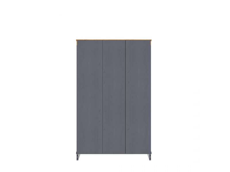 Estante de madeira com 1,19 m na cor cinza e cera natural / Coleção biblioteca